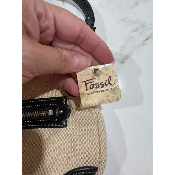 Vintage Fossil‎ Leather Mini Shoulder Bag Y2K 1990s Retro Casual Lightweight NWT - Picture 2 of 11